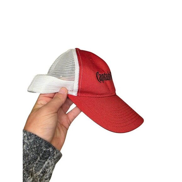 Captain Morgan Red & White Trucker Hat Adjustable Mesh Snapback Embroidered Logo - Picture 5 of 8